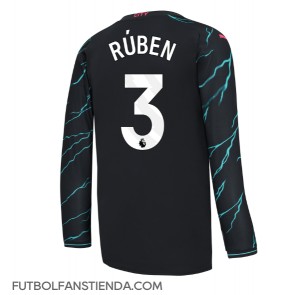 Manchester City Ruben Dias #3 Tercera Equipación 2023-24 Manga Larga